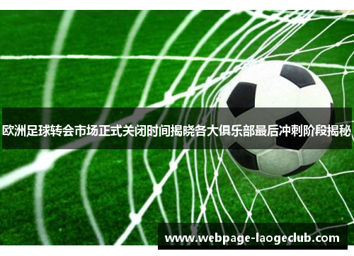 欧洲足球转会市场正式关闭时间揭晓各大俱乐部最后冲刺阶段揭秘